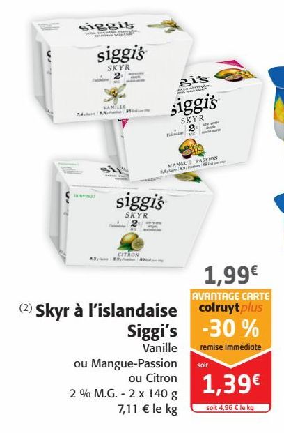 Skyr à l’islandaise Siggi’s