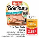 Le Bon Paris Herta offre à 3,75€ sur Colruyt