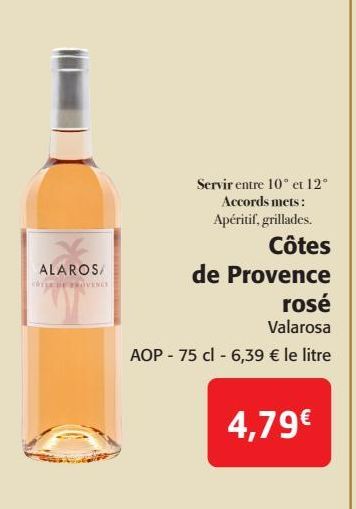 Côtes de Provence rosé Valarosa