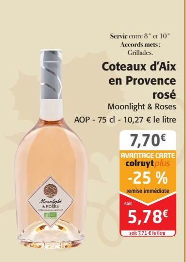 Coteaux d’Aix en Provence rosé Moonlight & Roses