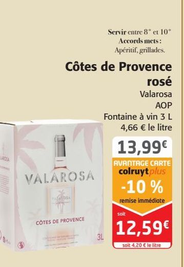 Côtes de Provence rosé Valarosa