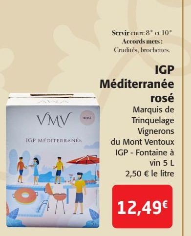 IGP Méditerranée rosé Vignerons du Mont Ventoux