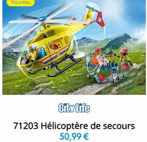 nouveau  city life  71203 hélicoptère de secours 50,99 €  
