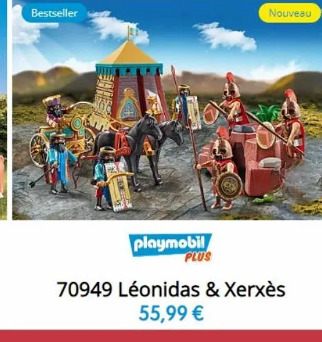 bestseller  playmobil  plus  nouveau  70949 léonidas & xerxès  55,99 € 