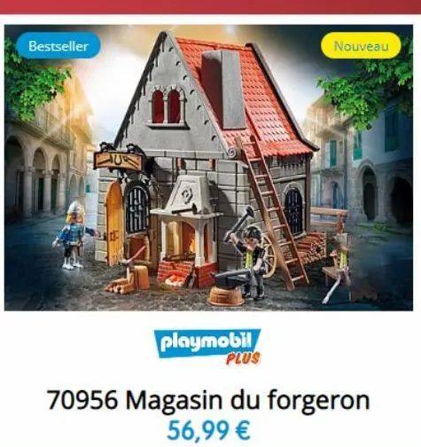 bestseller  picco  nouveau  playmobil  plus  70956 magasin du forgeron 56,99 € 