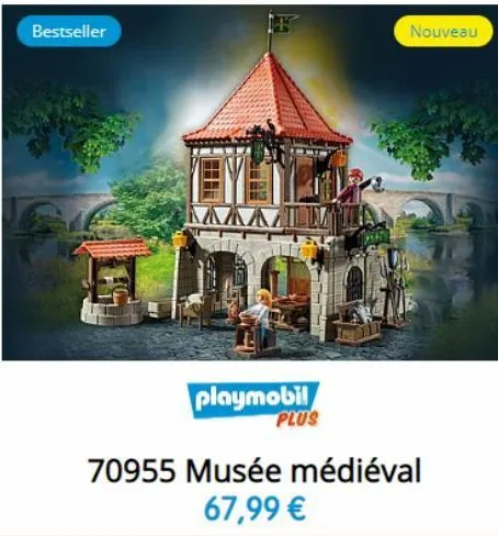 bestseller  maalu  playmobil plus  nouveau  70955 musée médiéval  67,99 € 