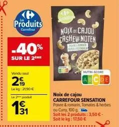 noix de cajou carrefour