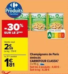 champignons de paris carrefour