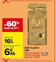 café en grains L'Or