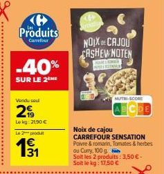 noix de cajou Carrefour