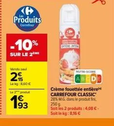 crème carrefour