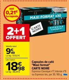 capsules de café Carte noire