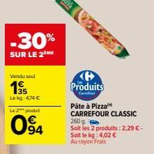 pâte à pizza Carrefour