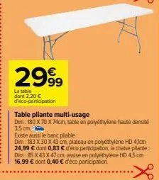 table pliante 