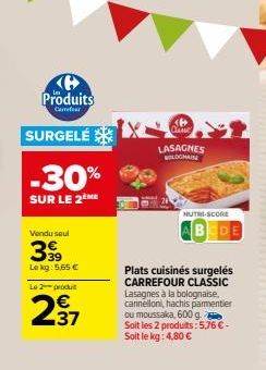 plats cuisinés Carrefour