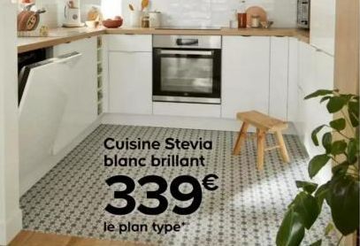 Cuisine Stevia blanc brillant  339€  le plan type 