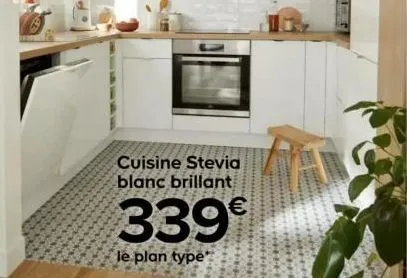 cuisine stevia blanc brillant  339€  le plan type 