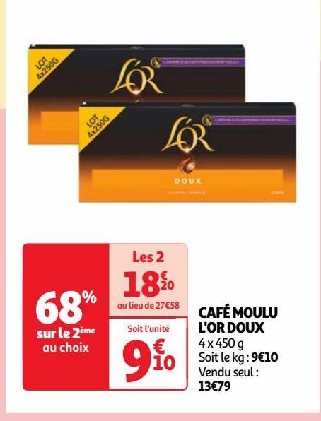 CAFÉ MOULU L'OR DOUX