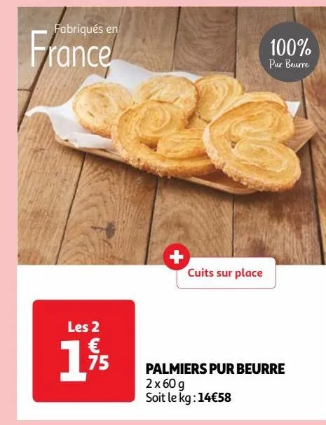 palmiers pur beurre