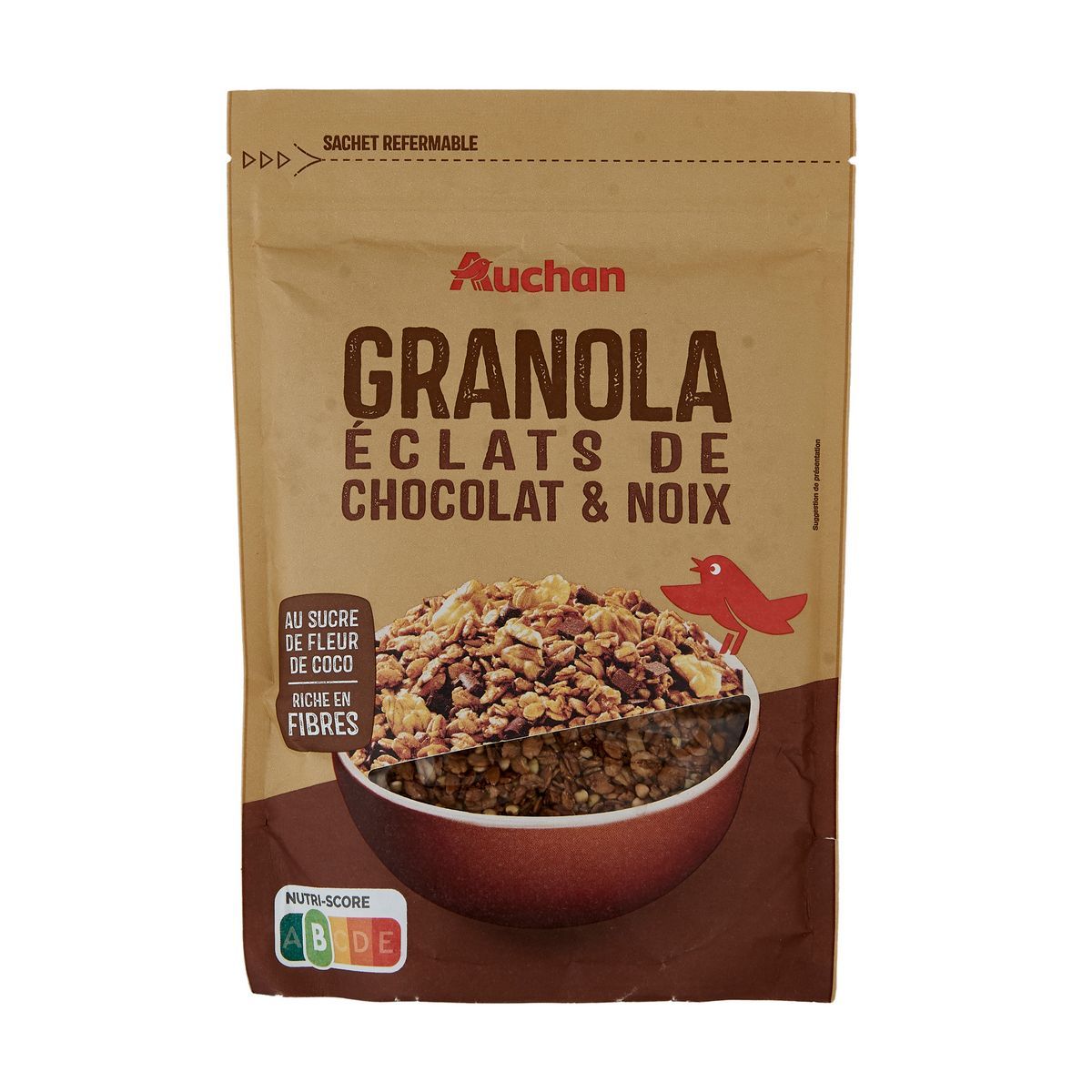 GRANOLA ECLATS DE CHOCOLAT & NOIX AUCHAN