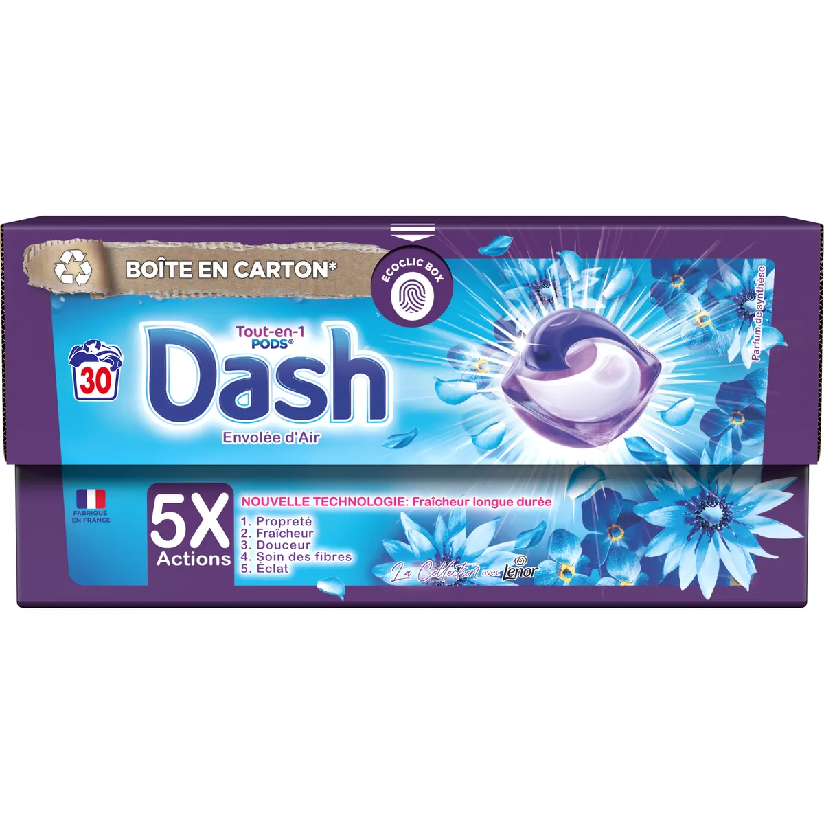 lessive capsule envolee d'air dash