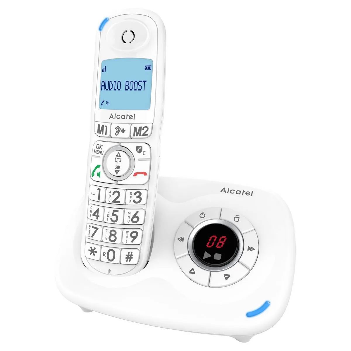 telephone sans fil alcatel xl585 voice solo blanc(