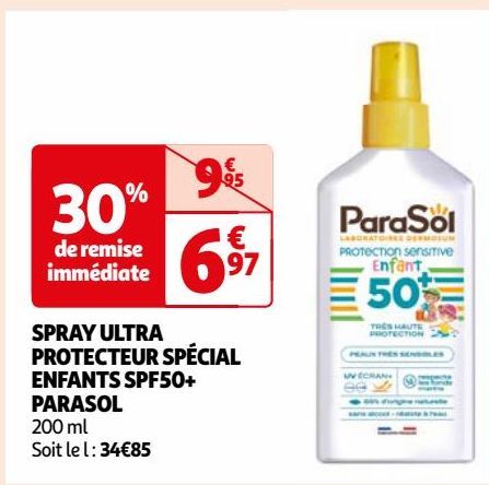 SPRAY ULTRA PROTECTEUR SPÉCIAL ENFANTS SPF50+ PARASOL