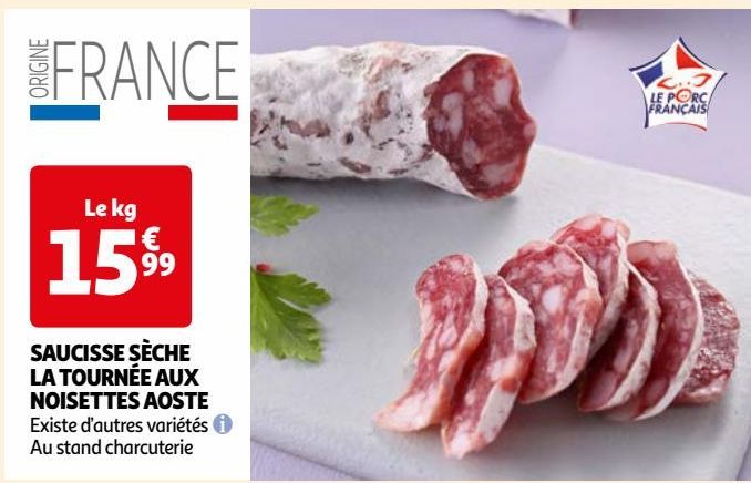 SAUCISSE SÈCHE LA TOURNÉE AUX NOISETTES AOSTE