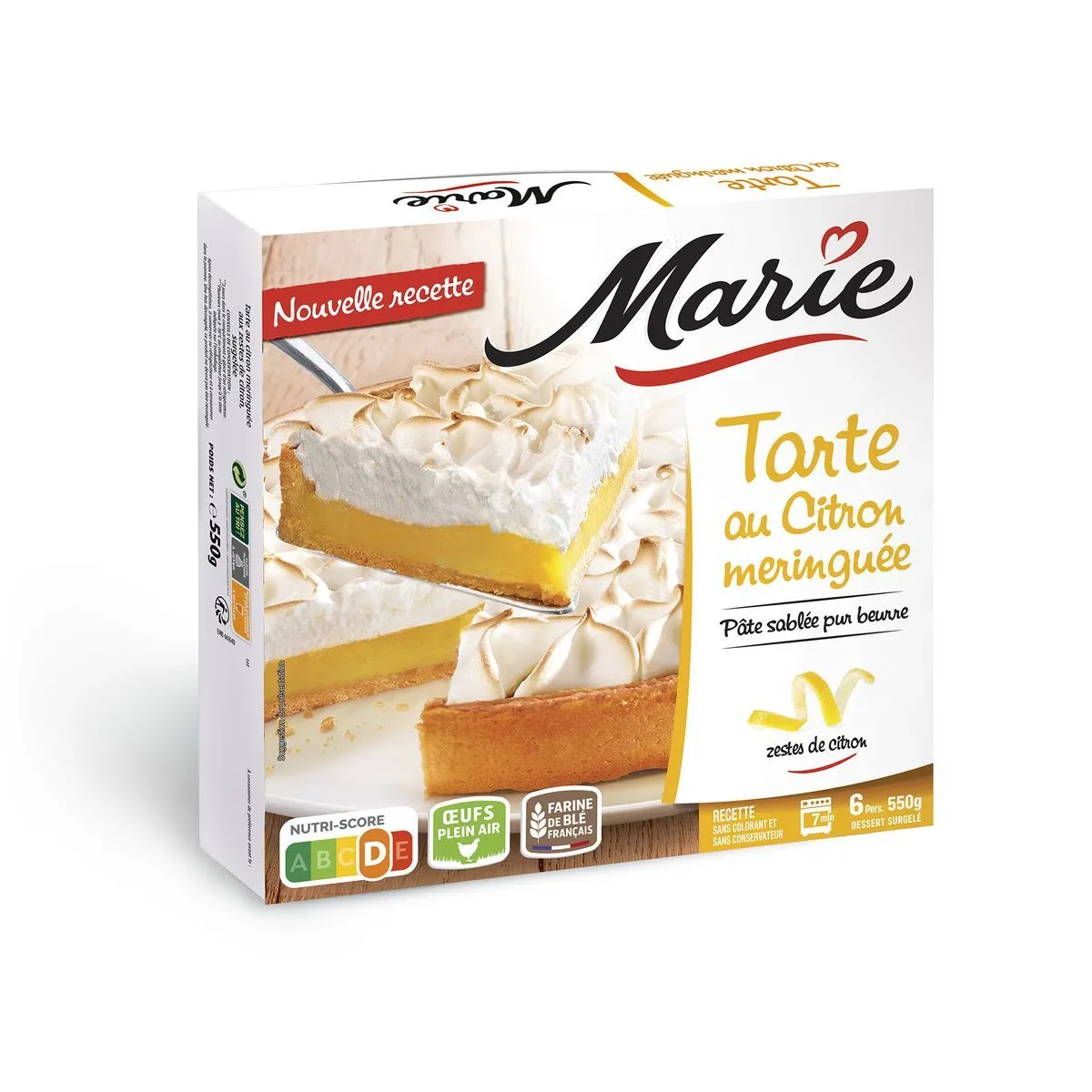 tarte au citron meringuée surgelée marie