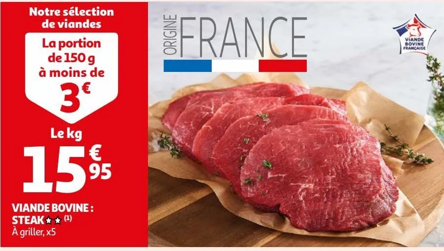 viande bovine : steak 