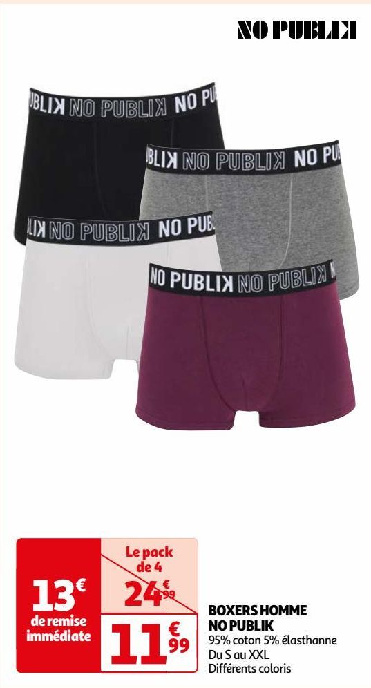 BOXERS HOMME NO PUBLIK