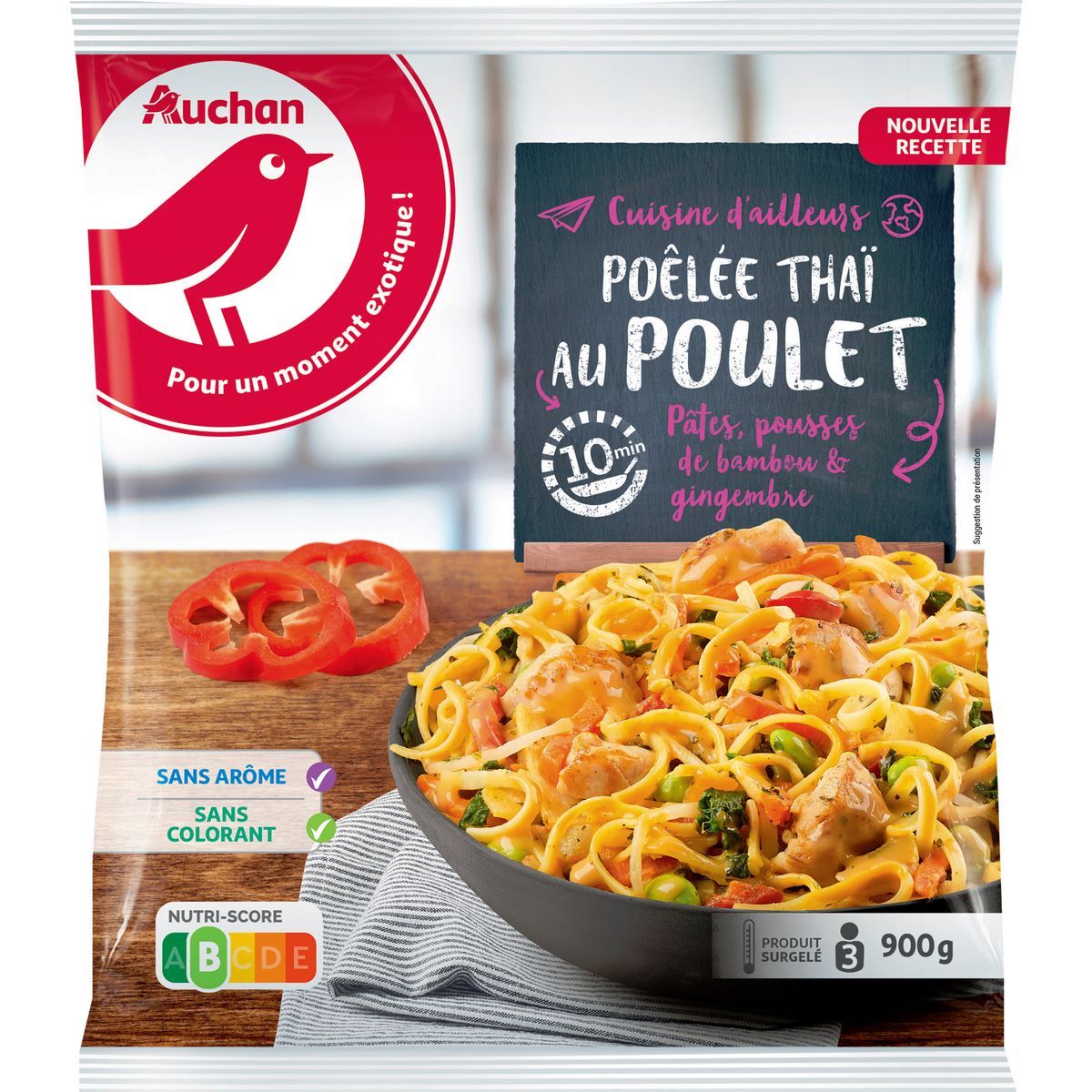 POÊLÉE THAÏ AU POULET SURGELÉE AUCHAN