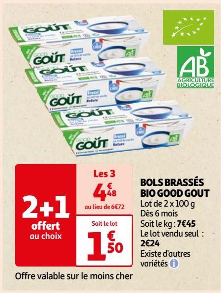 BOLS BRASSÉS BIO GOOD GOUT