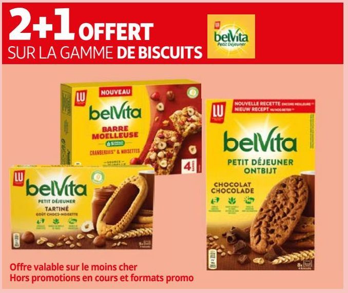 SUR LA GAMME DE BISCUITS BELVITA