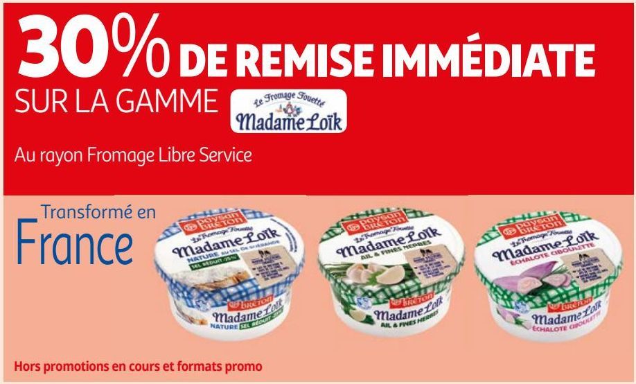 SUR LA GAMME LE FROMAGE FOUETTÉ MADAME LOÎK