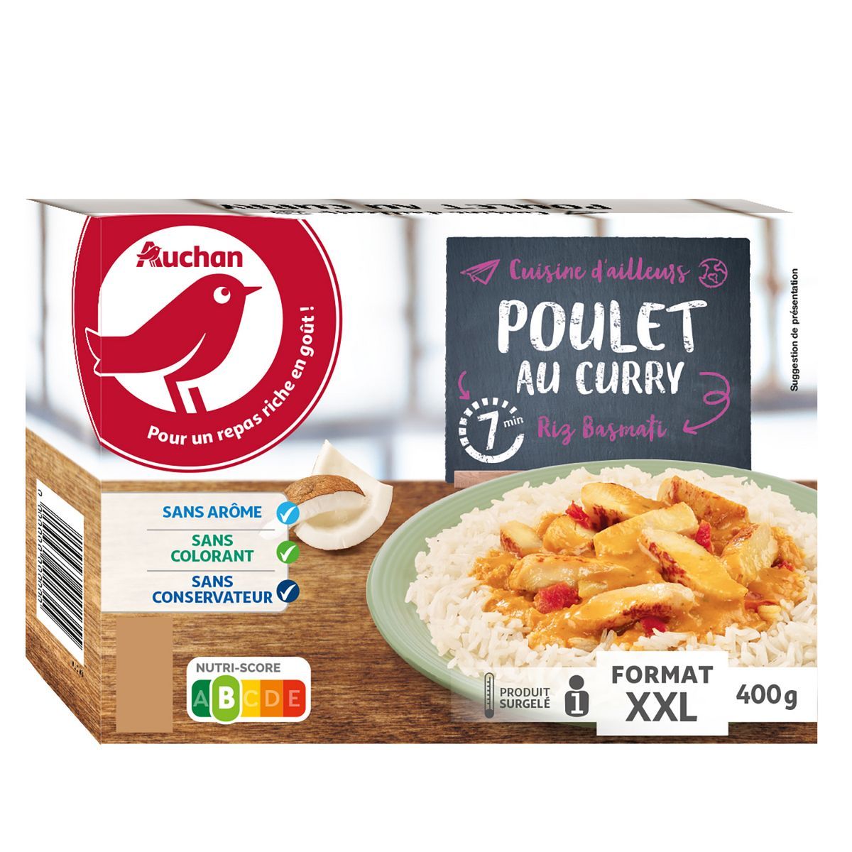 POULET AU CURRY SURGELÉ AUCHAN