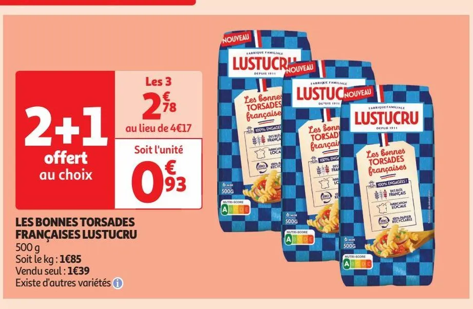 les bonnes torsades françaises lustucru