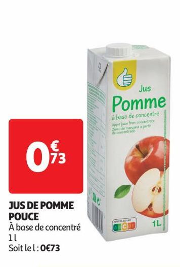 jus de pomme Pouce