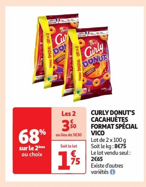 curly donut's cacahuètes format spécial vico