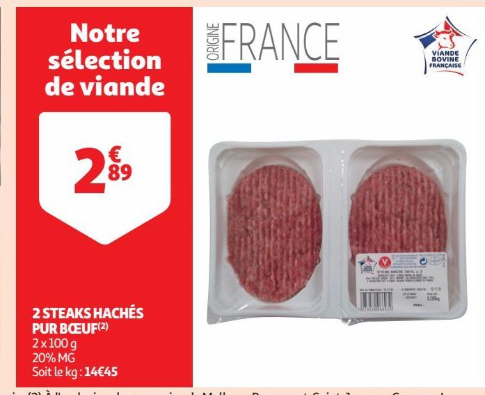 2 STEAKS HACHÉS PUR BŒUF(2)