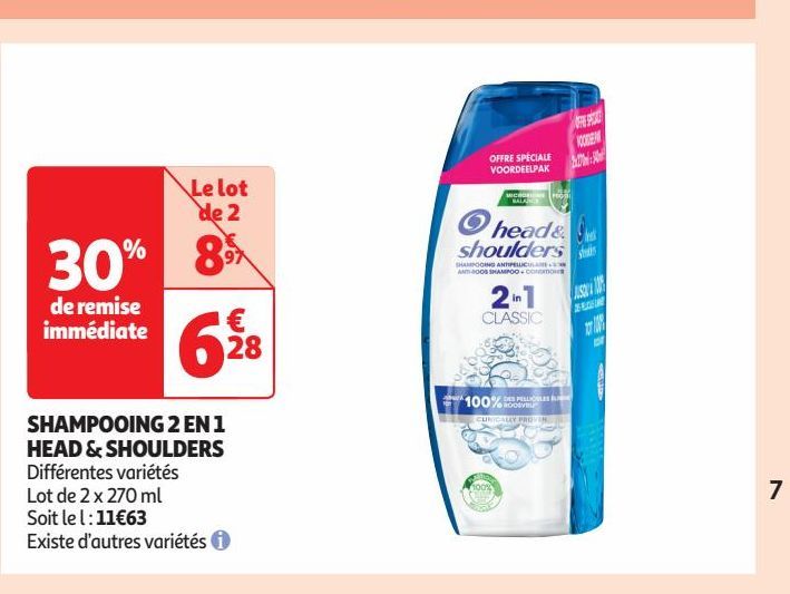 SHAMPOOING 2 EN 1 HEAD & SHOULDERS