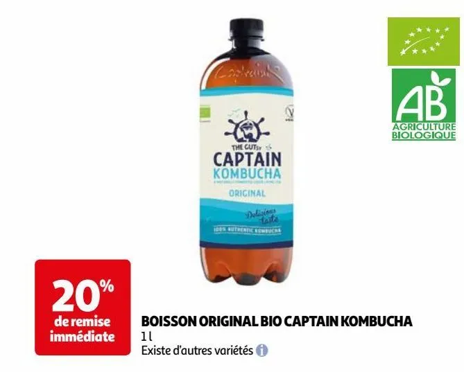 boisson original bio captain kombucha