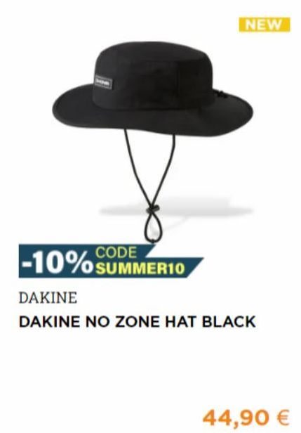 BADM  CODE  -10% SUMMER10  NEW  DAKINE  DAKINE NO ZONE HAT BLACK  44,90 € 