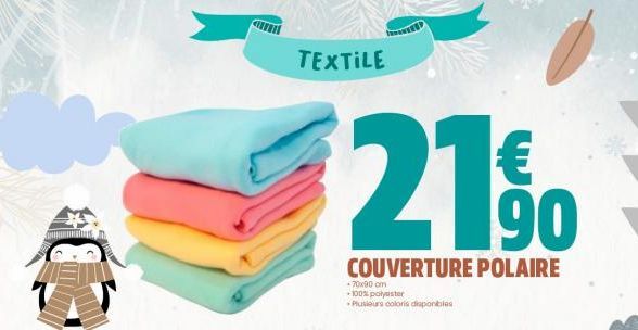 TEXTILE  € 190  COUVERTURE POLAIRE  -70x90 cm -100% polyester  Plusieurs coloris disponibles 