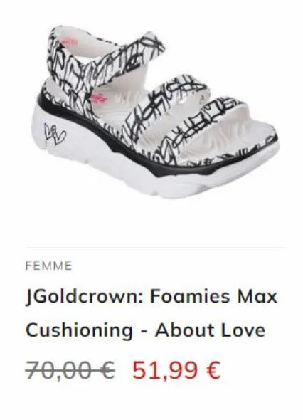 femme  n  jgoldcrown: foamies max cushioning - about love  70,00€ 51,99 € 