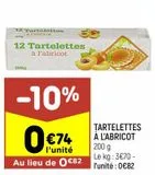 Tartelettes à l'abricot offre à 0,74€ sur Leader Price