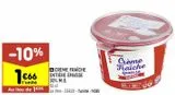 Crème fraîche entière épaisse 30% m.g. offre à 1,66€ sur Leader Price