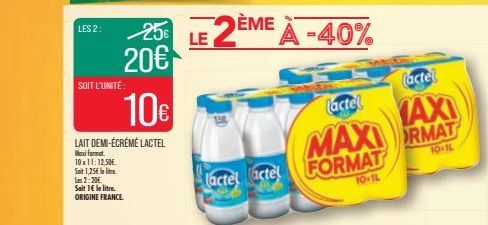 lait demi-écrémé Lactel