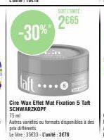 Cire Wax Effet Mat Fixation 5 Taft SCHWARZKOPF 