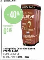 SUIT L'UNITE  6616  -40%  TRIO PACK  LOPEAL  ELSEVE  Color-Vive  Shampooing Color-Vive Elseve 